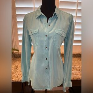 Halogen | Button-Down Shirt | Blue | Size M